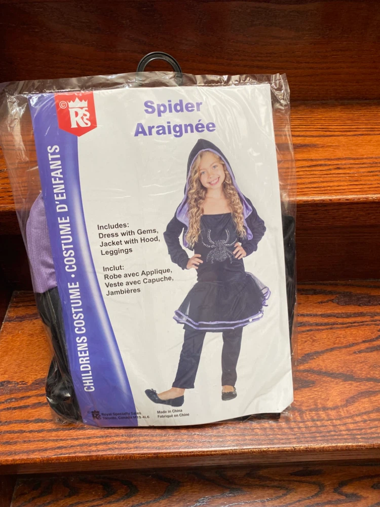 Spider Children's Costume Size Medium