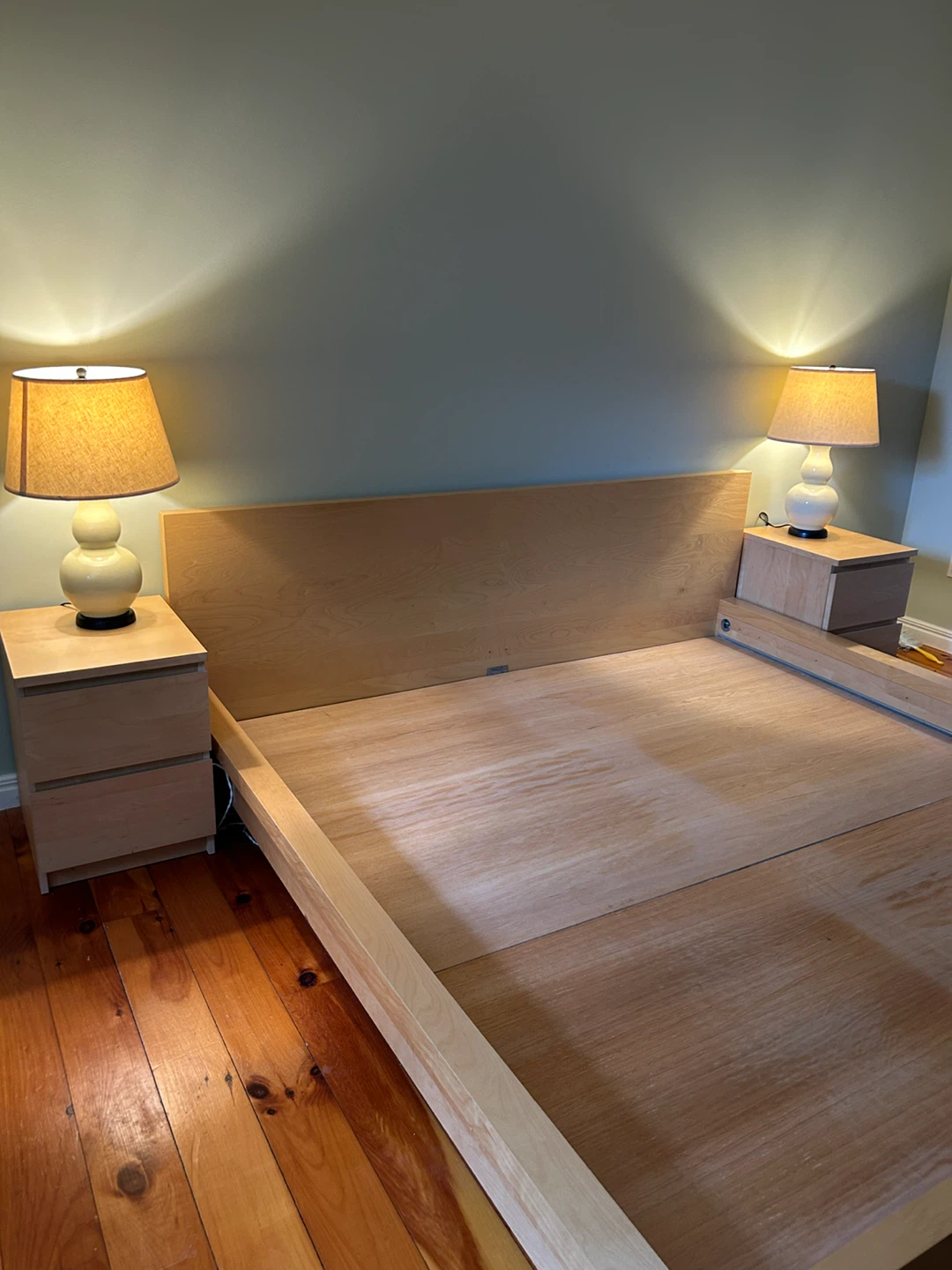 IKEA MALM king bed with night stands - photo 4