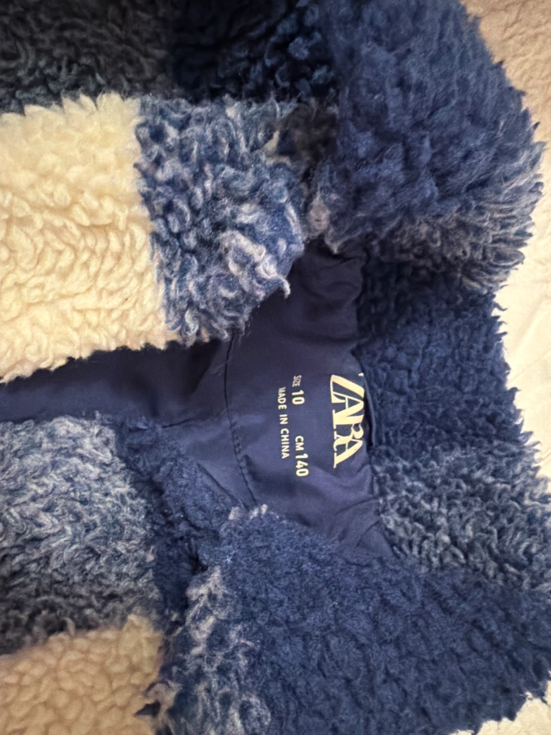 ZARA Plaid Sherpa Jacket - photo 2