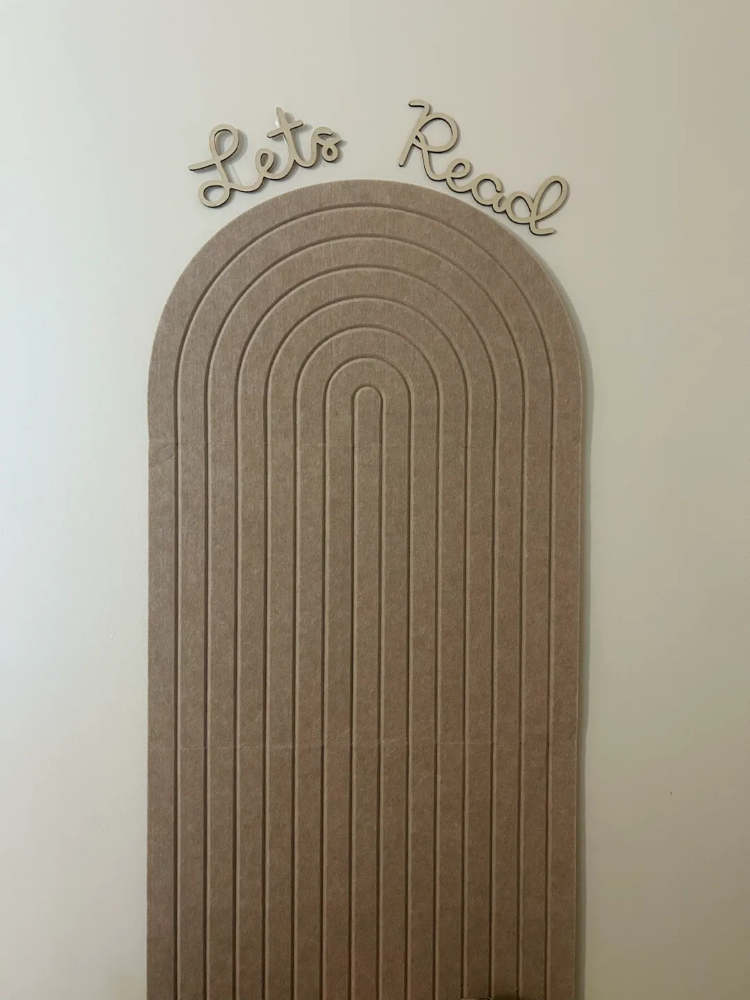 Arch Shaped Felt Wall Decor with Lets Read Sign