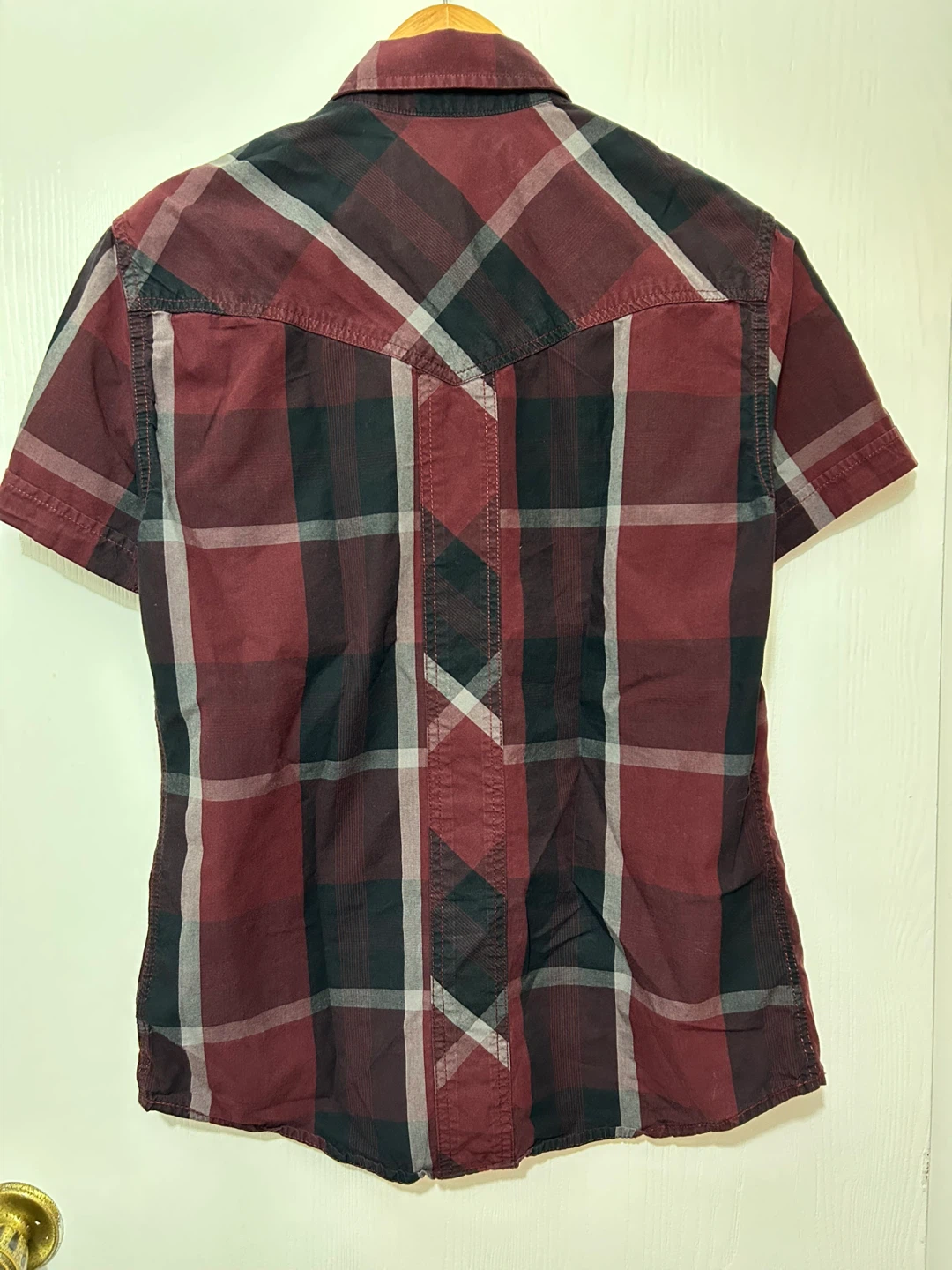 Guess Men's Plaid Short Sleeve Shirt - XS - photo 2