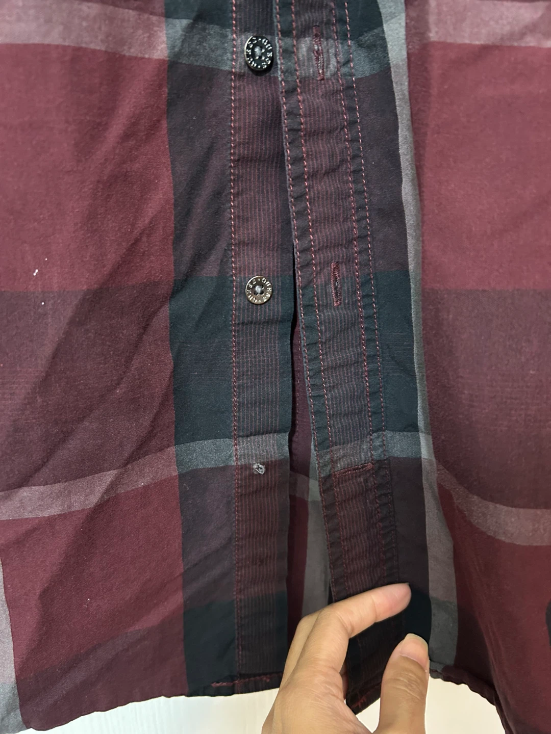 Guess Men's Plaid Short Sleeve Shirt - XS - photo 5