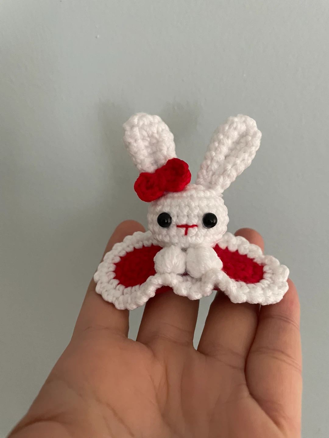 Handmade Crocheted Rabbit Hair Clip - photo 4