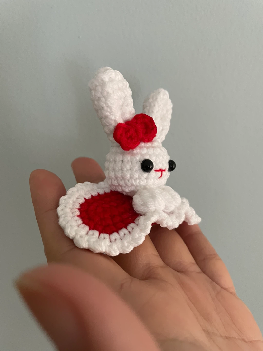 Handmade Crocheted Rabbit Hair Clip - photo 5