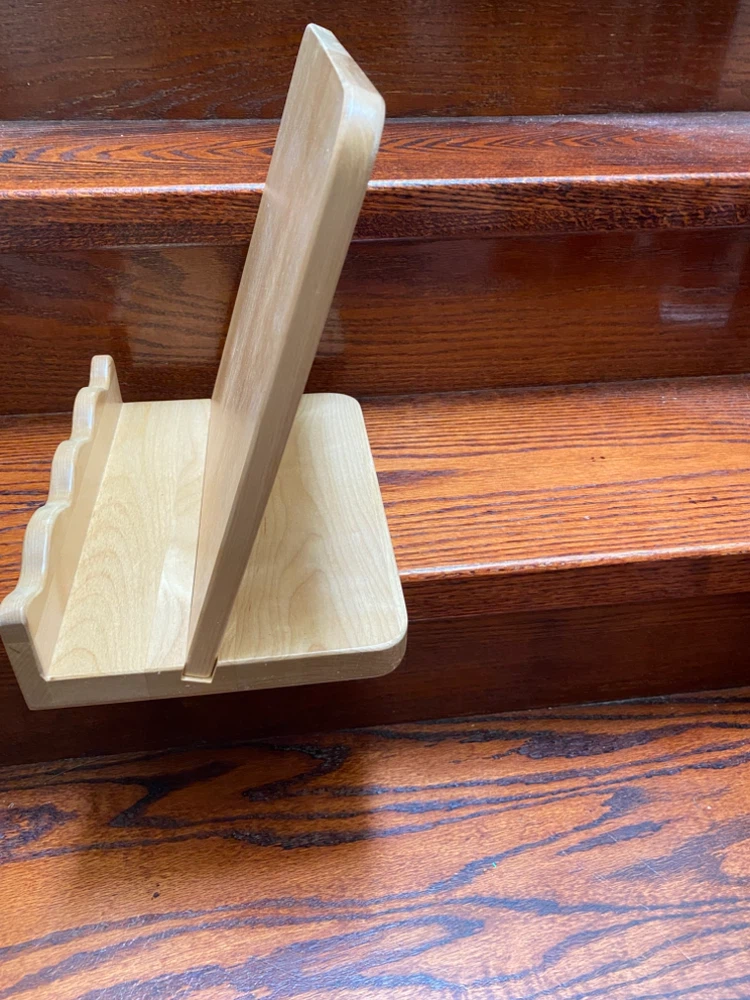 Slirike Scalloped Wooden Cookbook Stand - photo 2