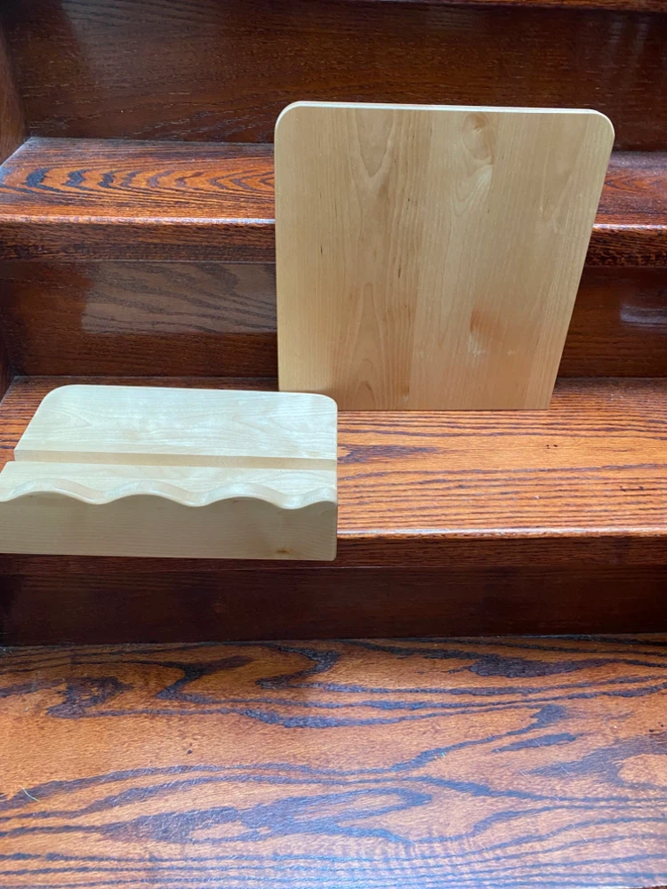 Slirike Scalloped Wooden Cookbook Stand - photo 3
