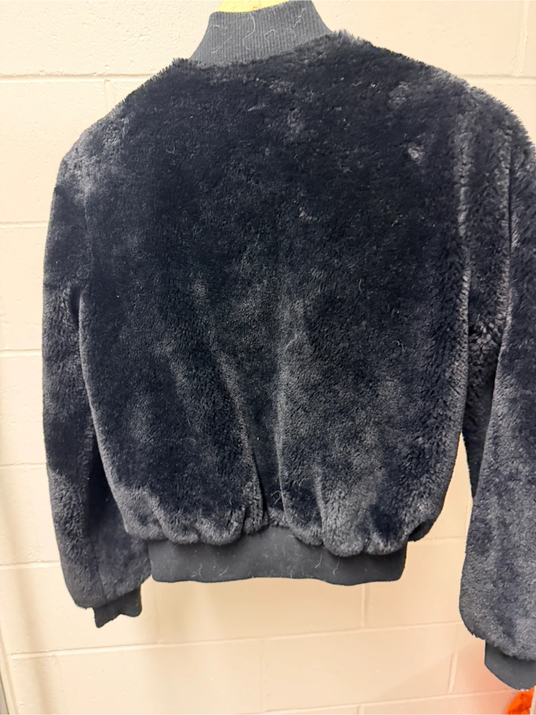 Chocolate USA Black Faux Fur Bomber Jacket - photo 3