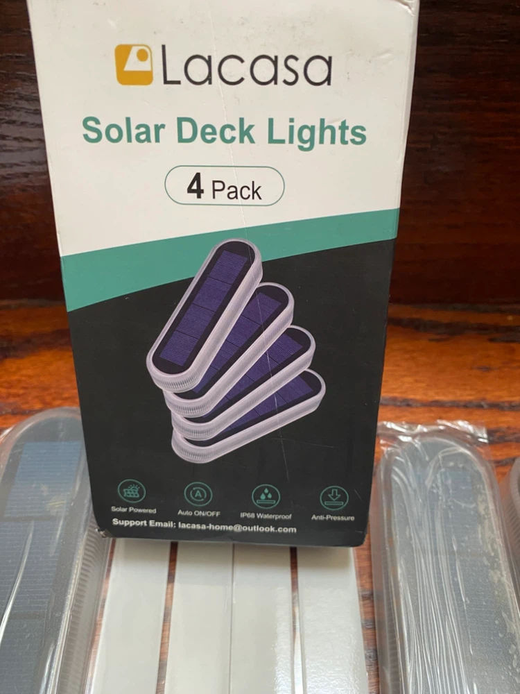 Lacasa 4 Pack Solar Deck Lights