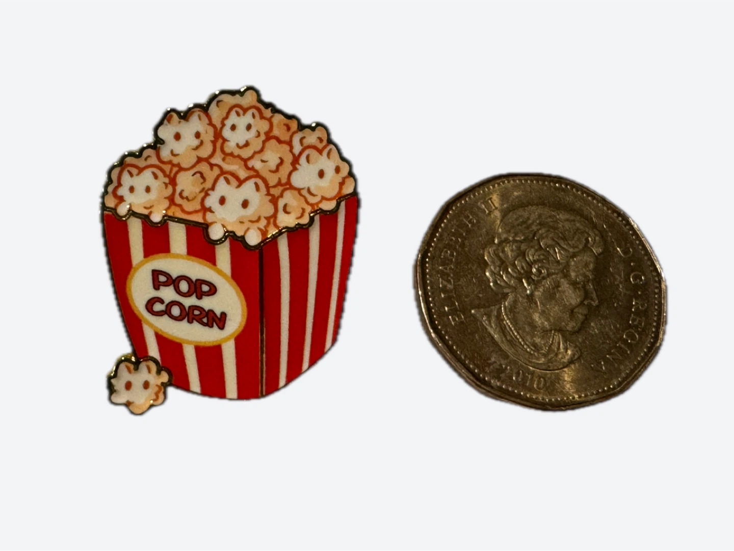 Popcorn cat enamel pin - photo 2