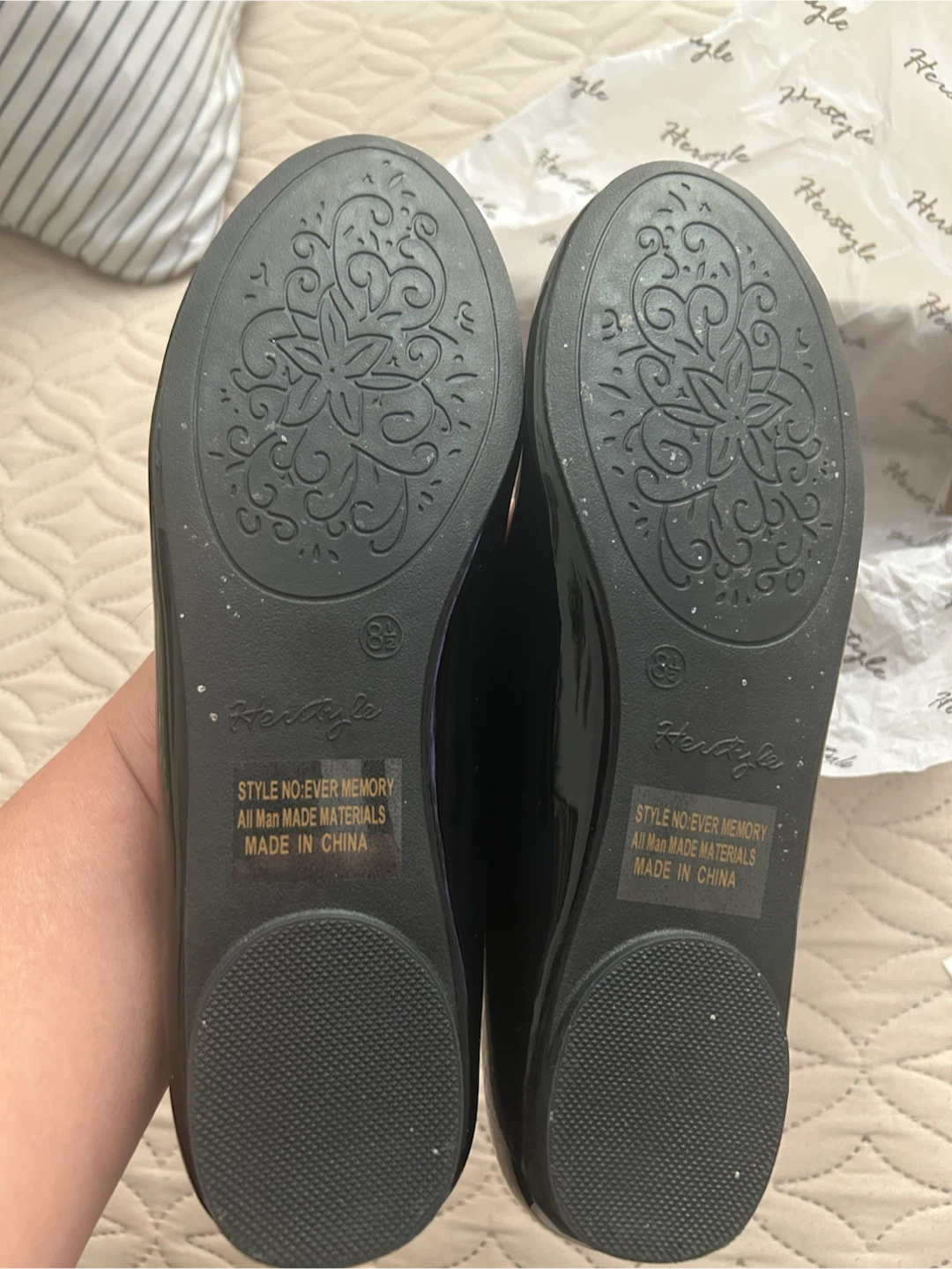 Herstyle Ever Memory Black Flats Size 8.5 - photo 2
