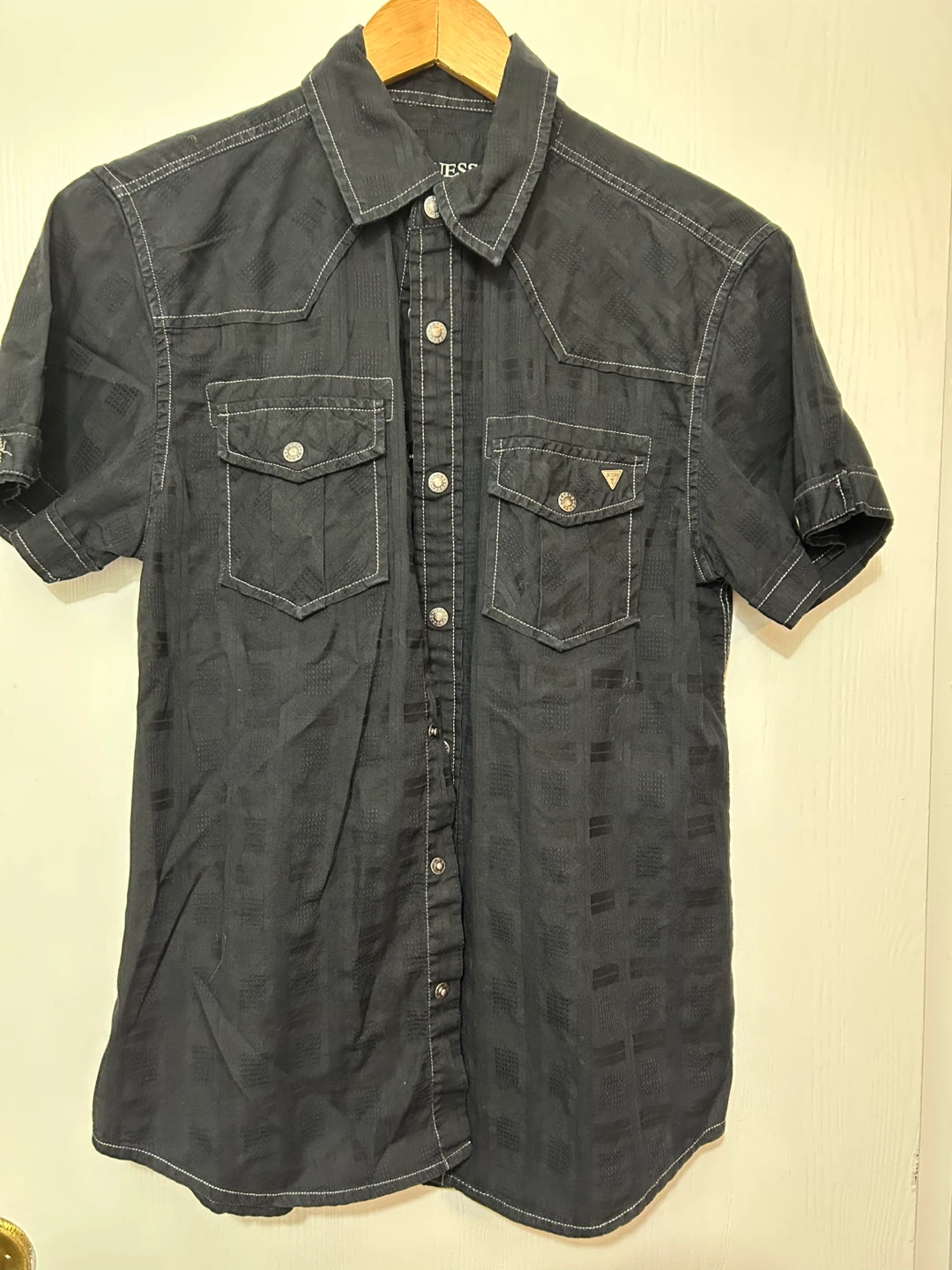 Guess Black Short Sleeve Shirt