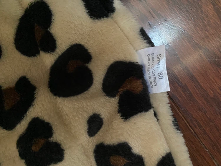 Q.C.W.Poppy Leopard Animal Onesie Size 80 - photo 3
