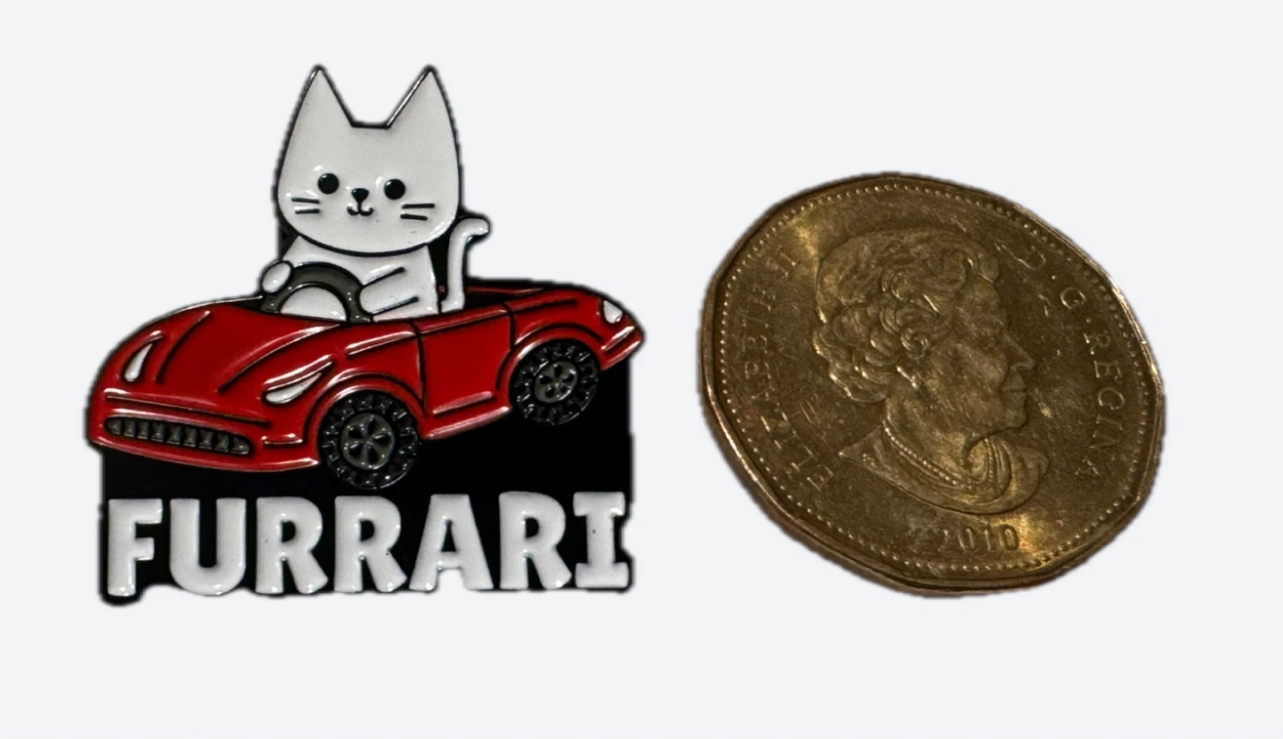 Furrari Cat Enamel Pin - photo 2