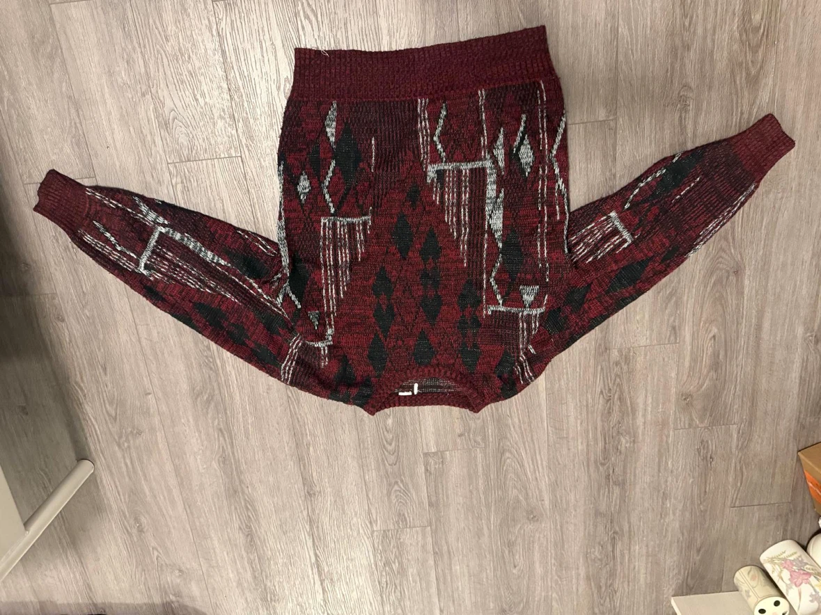 Two Vintage Patterned Knit Sweaters