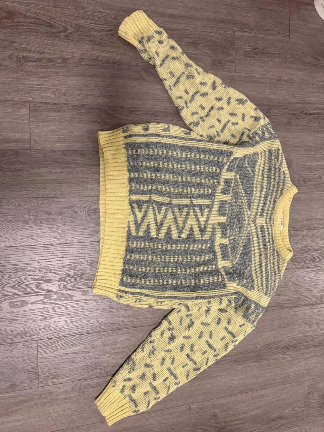 Two Vintage Patterned Knit Sweaters - photo 2