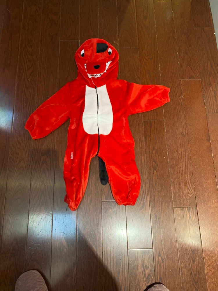 Red Dinosaur Onesie Costume