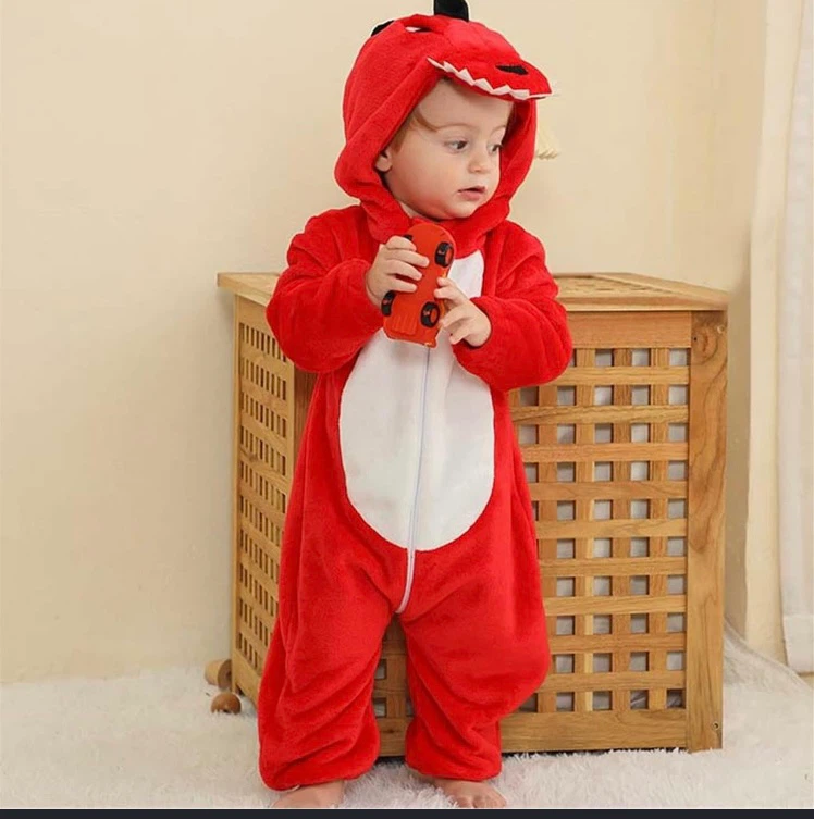 Red Dinosaur Onesie Costume - photo 3