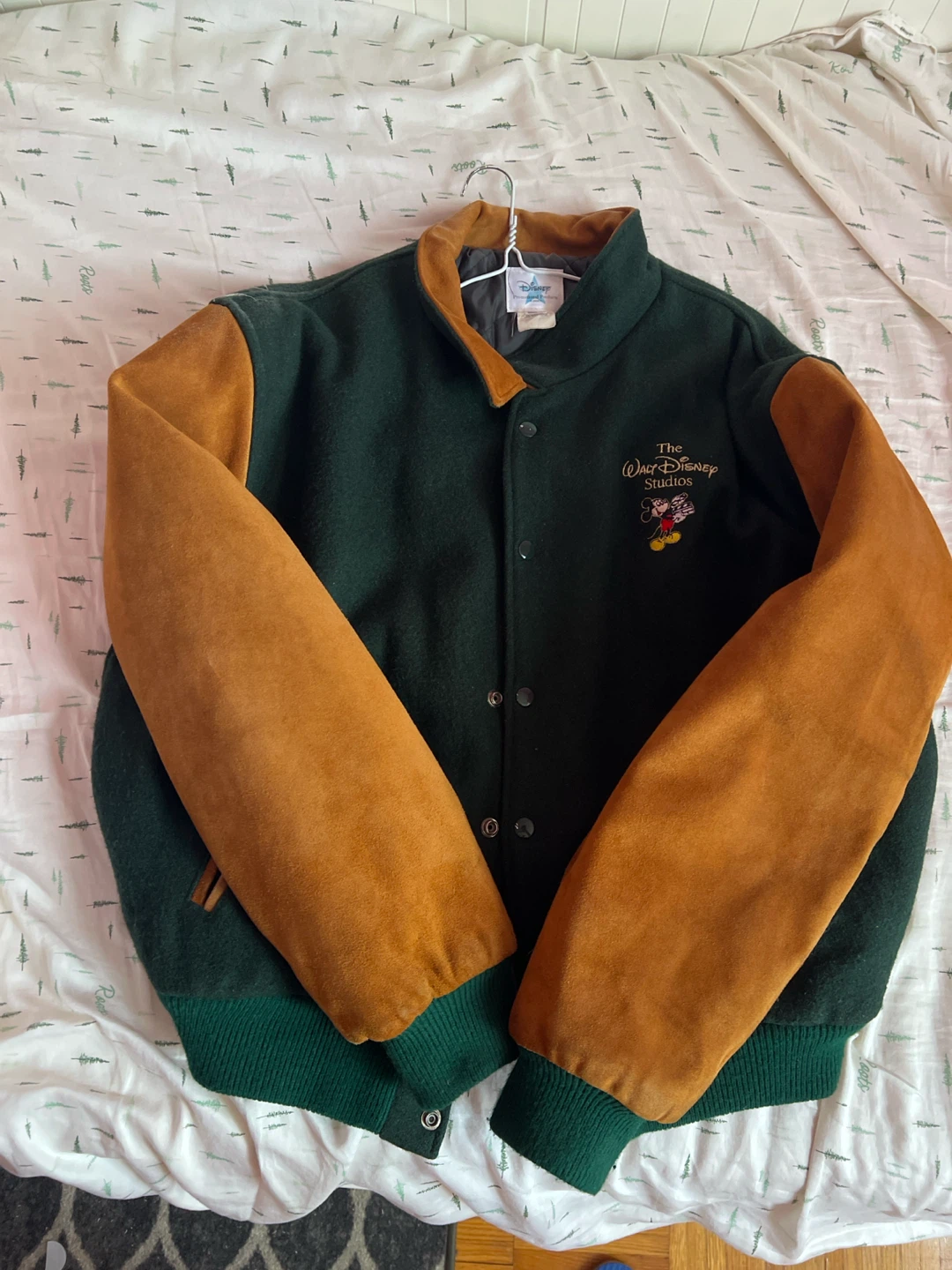 Vintage Limited Edition Disney Wool And Leather Bomber Jacket