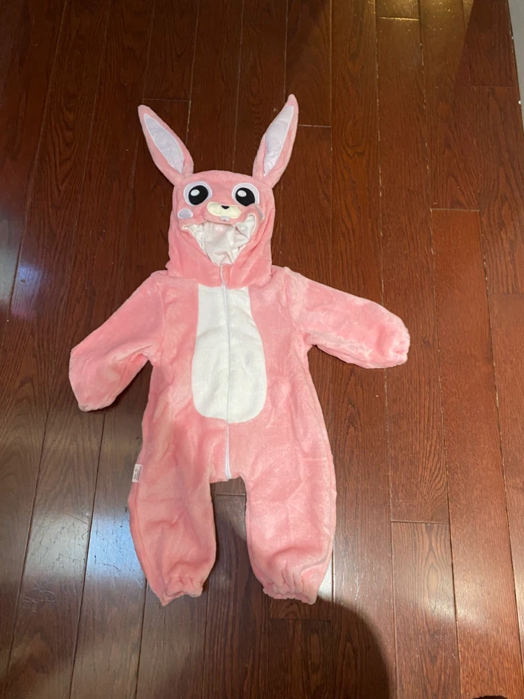 MivBuks Pink Rabbit Onesie Size 80