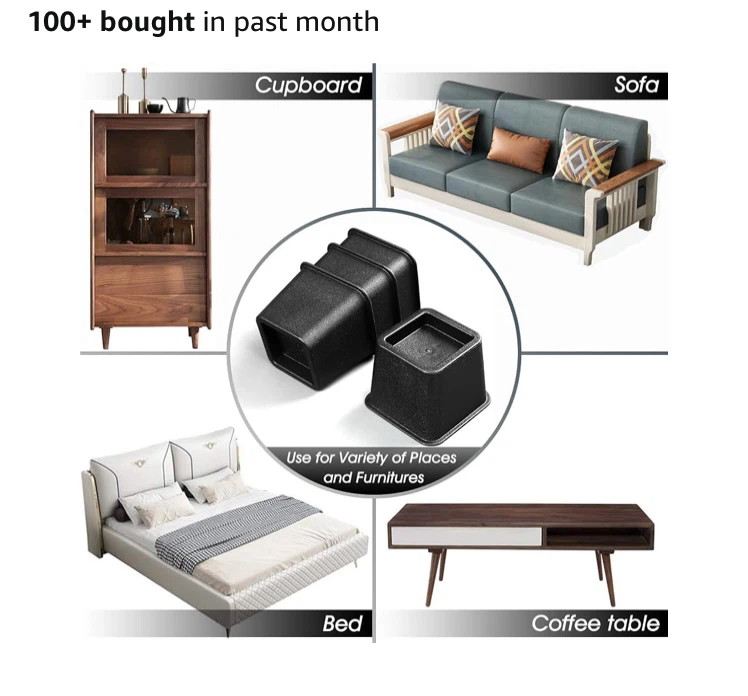 Ihomepark 3 Inch Bed Risers, Set of 4 - photo 4