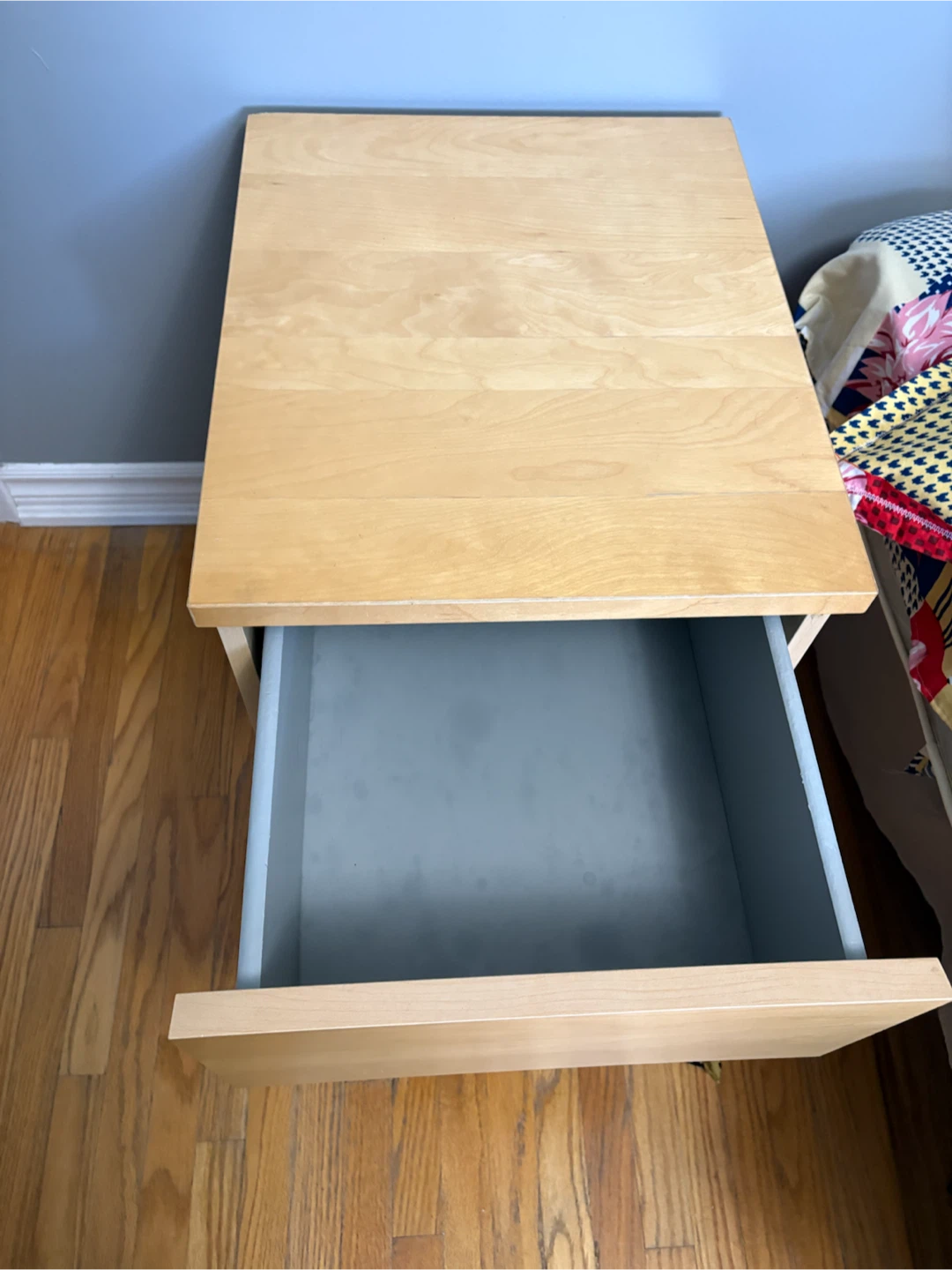 Light Wood Two-Drawer Nightstand - photo 4