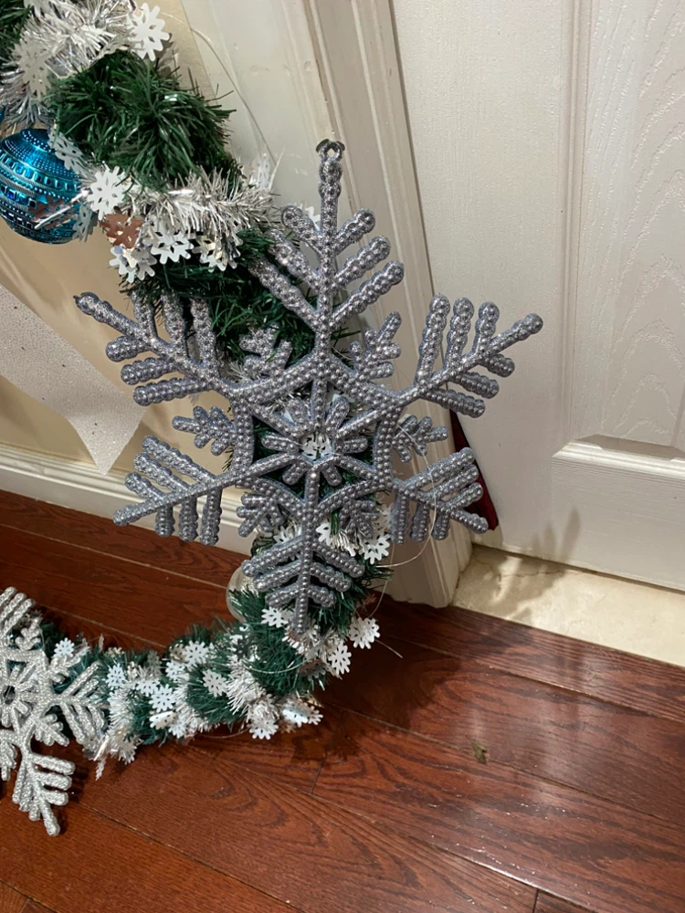 Large Artificial Christmas Wreath and Big Ornaments - photo 4