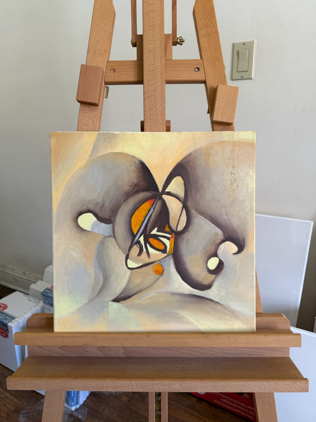 Set of 4 Original Abstract Oil Paintings on Canvas - photo 3