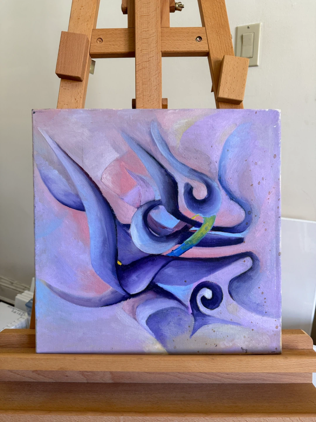 Set of 4 Original Abstract Oil Paintings on Canvas - photo 5