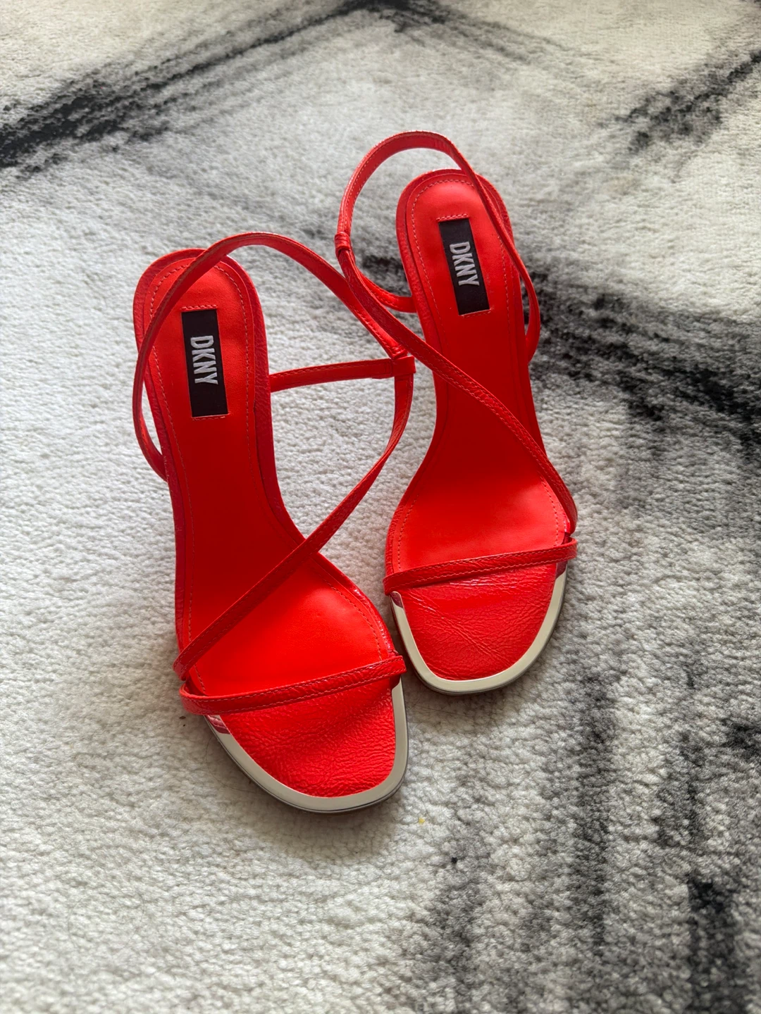 DKNY Red Heeled Sandals