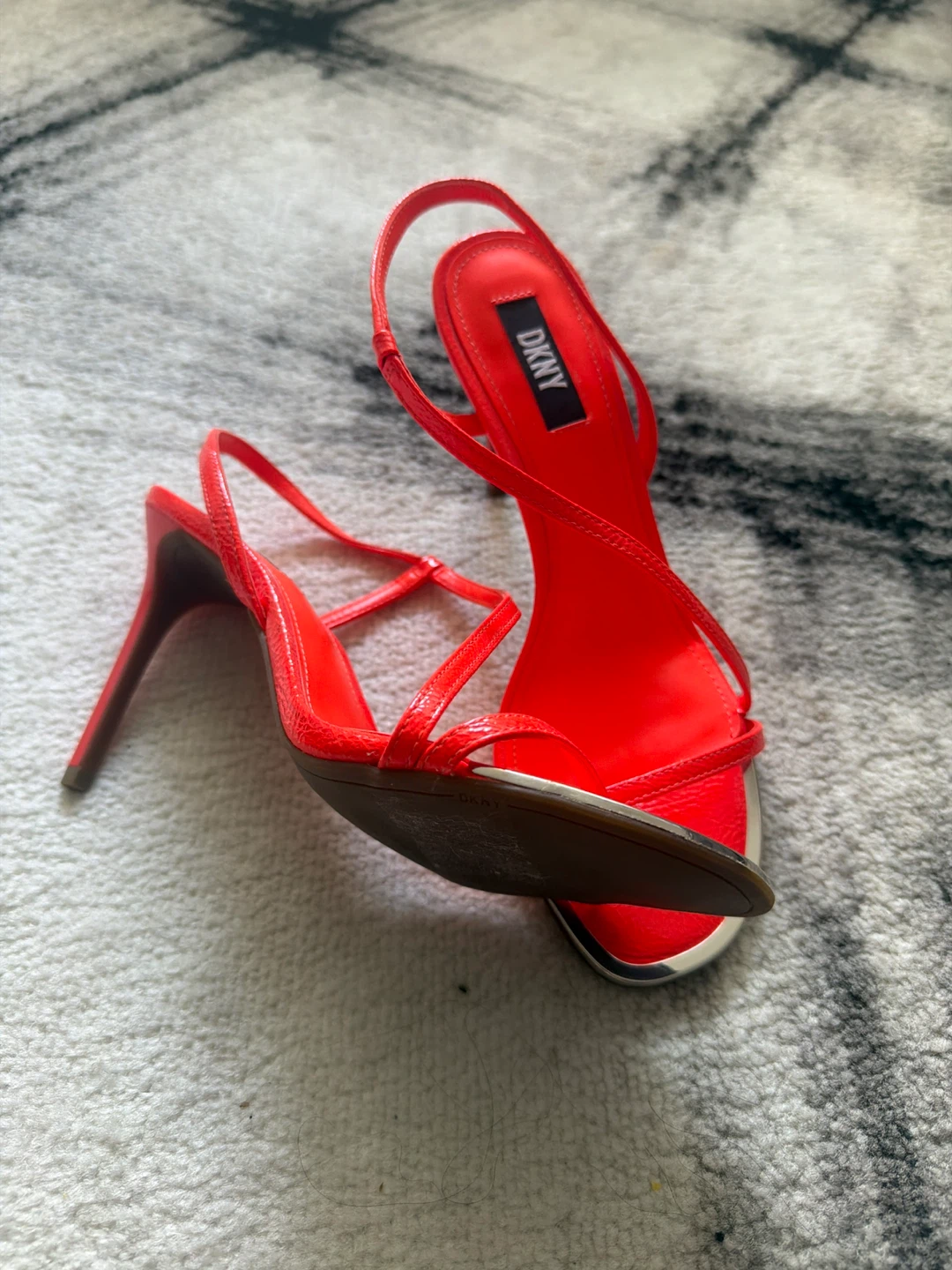 DKNY Red Heeled Sandals - photo 2