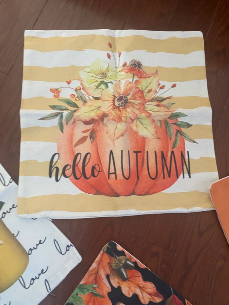 Set of 4 Autumn-Themed Cushion Covers - photo 3