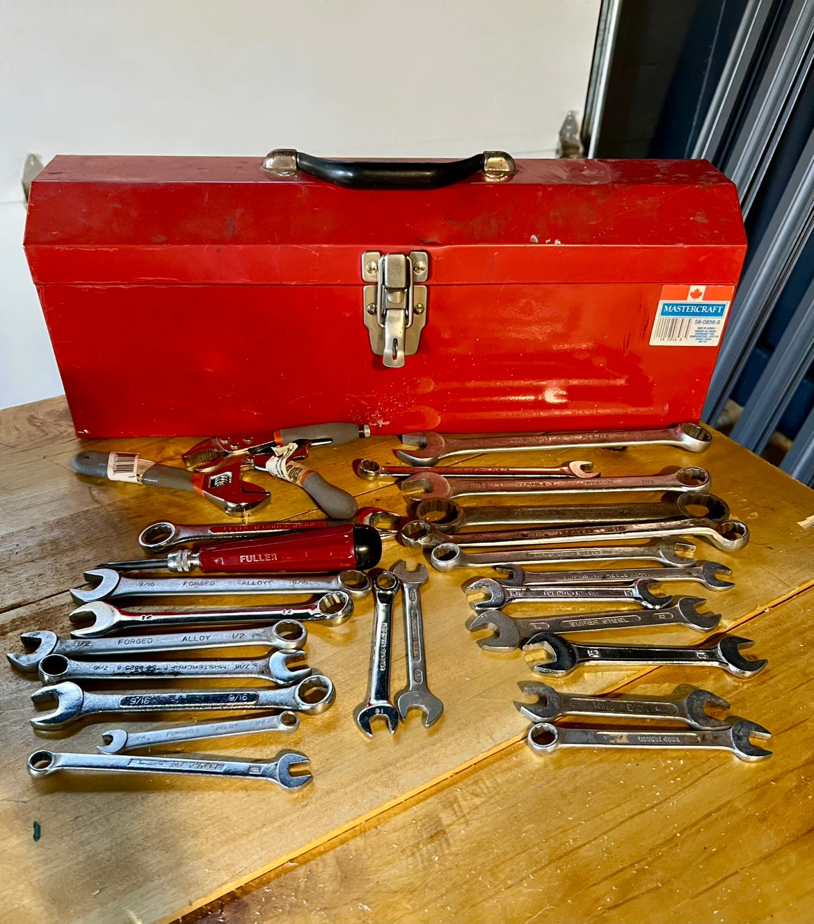 Mastercraft Toolbox with Assorted Wrenches