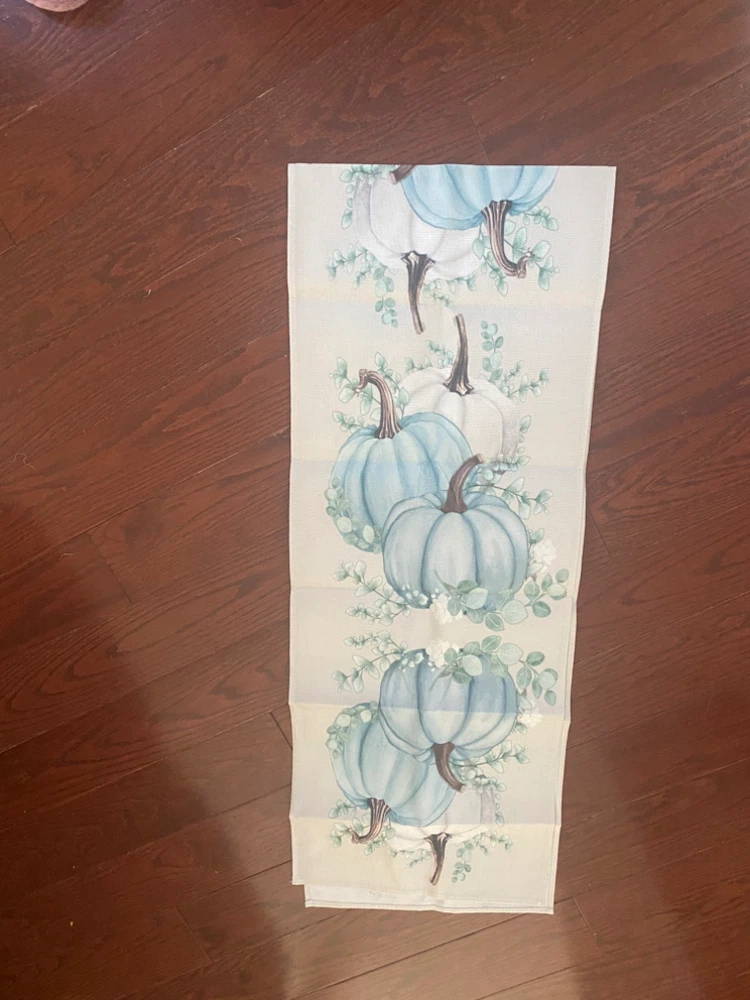 Fall Teal Pumpkin Table Runner - photo 3