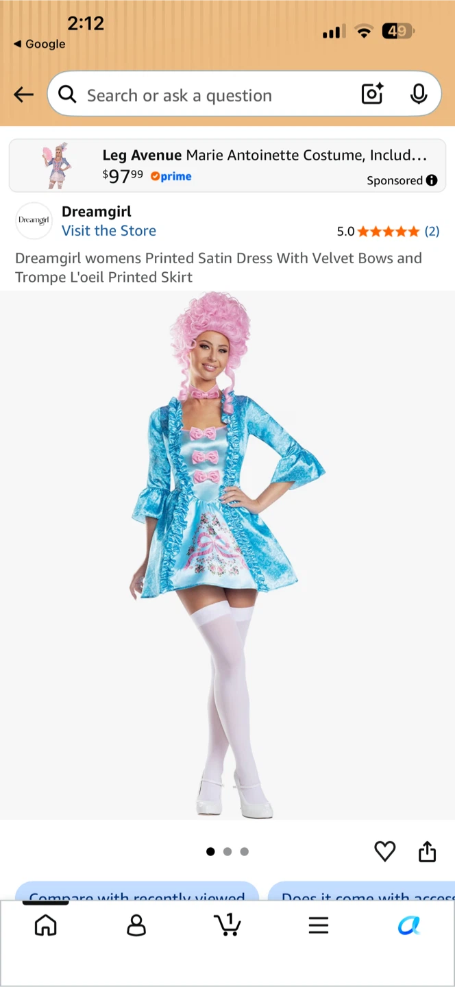 Dreamgirl Queen Marie Costume Medium - photo 2