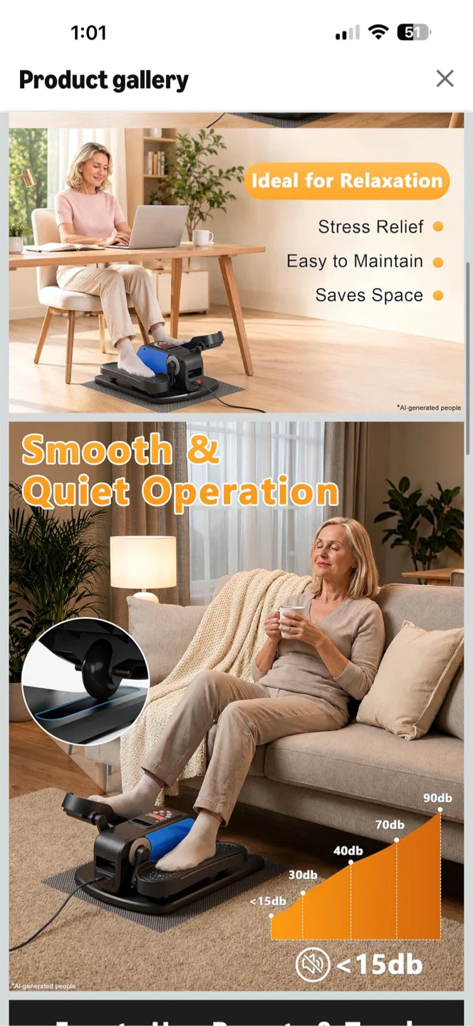 Vivurn Under Desk Elliptical Trainer - photo 2