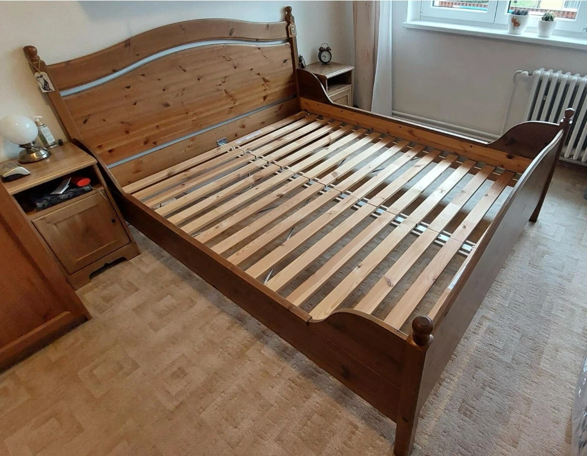 IKEA wooden Queen bed frame