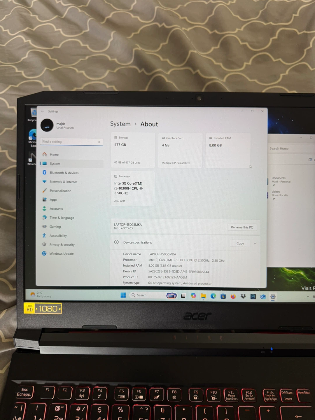Acer Nitro 5 Gaming Laptop i5-10300H GTX 1650 - photo 2