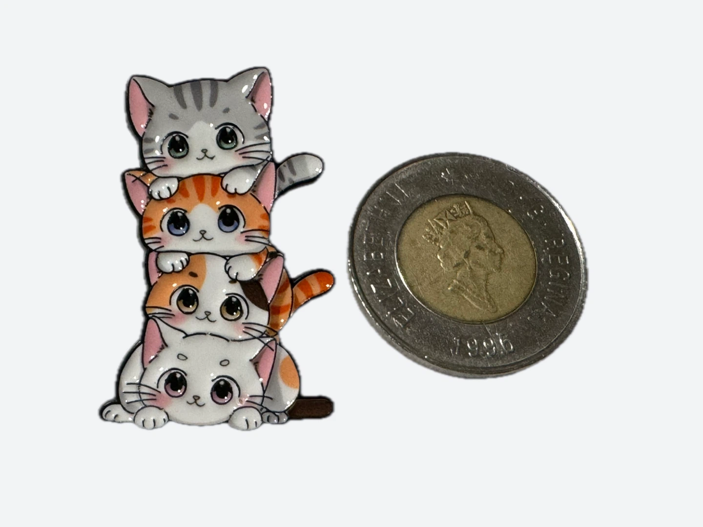 Stacked Kittens Enamel Pin - photo 2