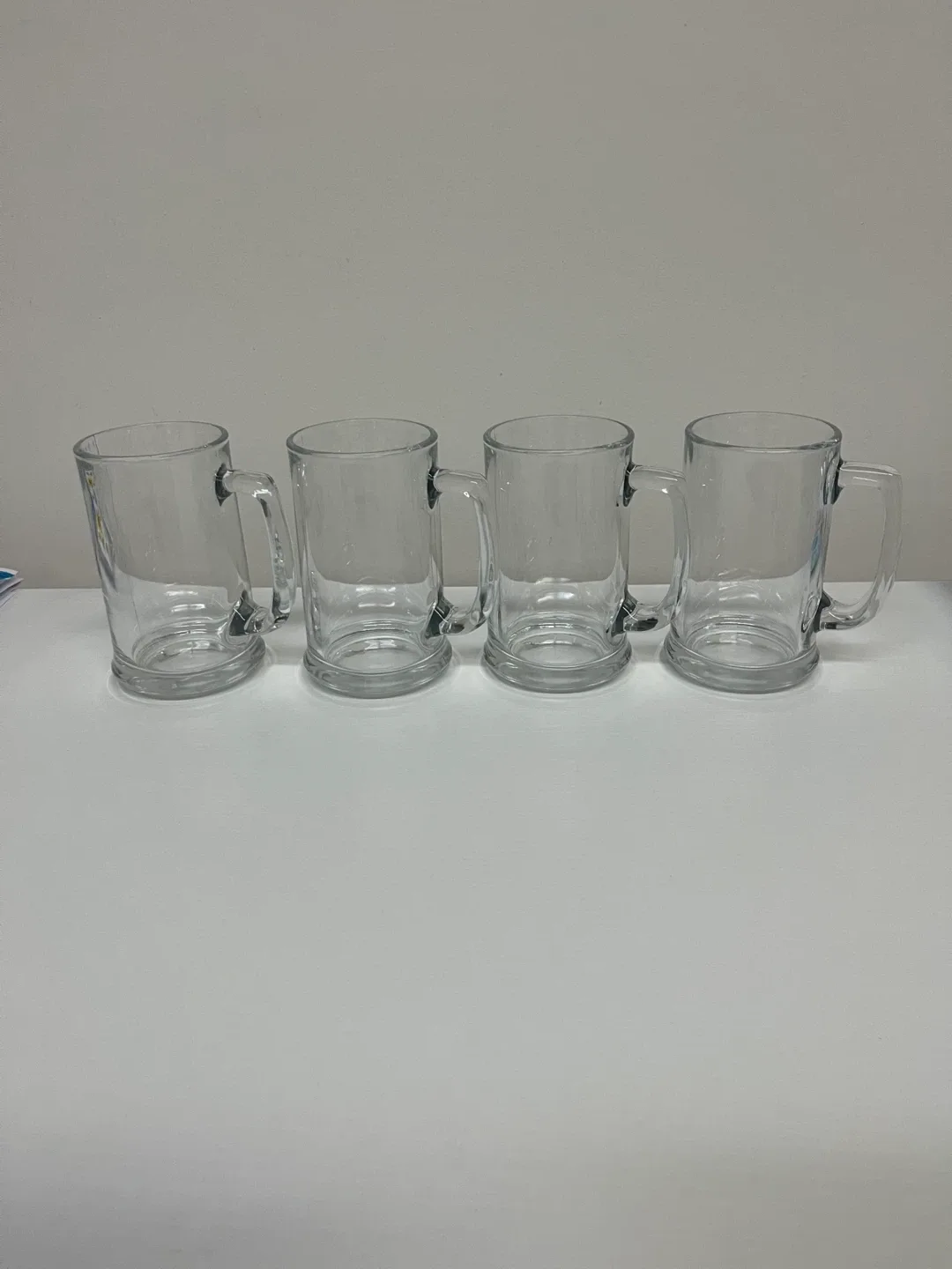 Set of 4 Glass Beer Mugs