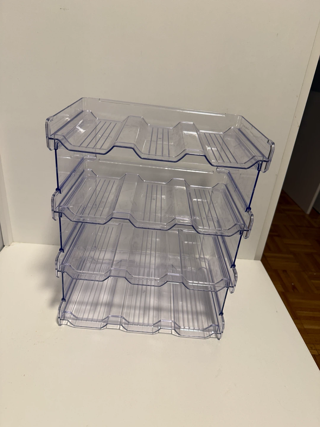 4-Tier Stackable Water Bottle Organizer – Holds 12