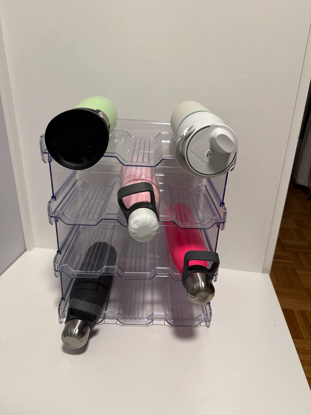 4-Tier Stackable Water Bottle Organizer – Holds 12 - photo 3
