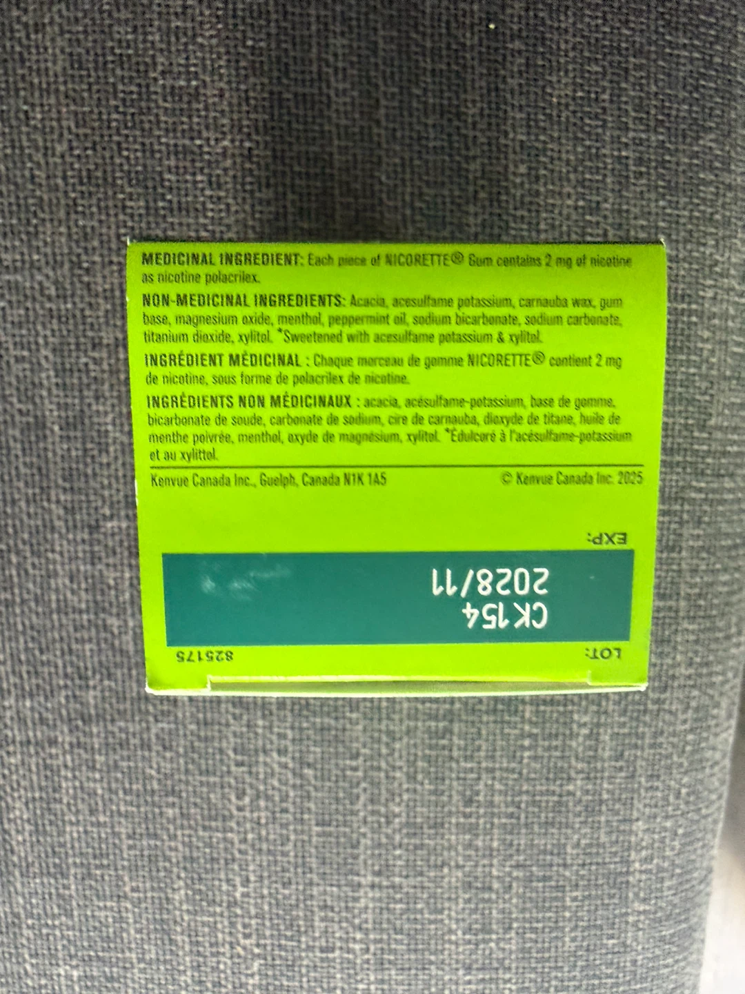 Nicorette Peppermint Gum 2mg, 105 Pieces - photo 2