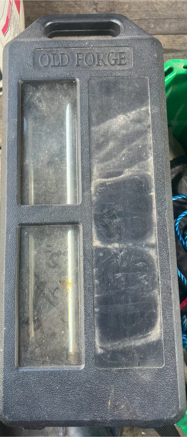 Old Forge Tool Case with Metal Rods