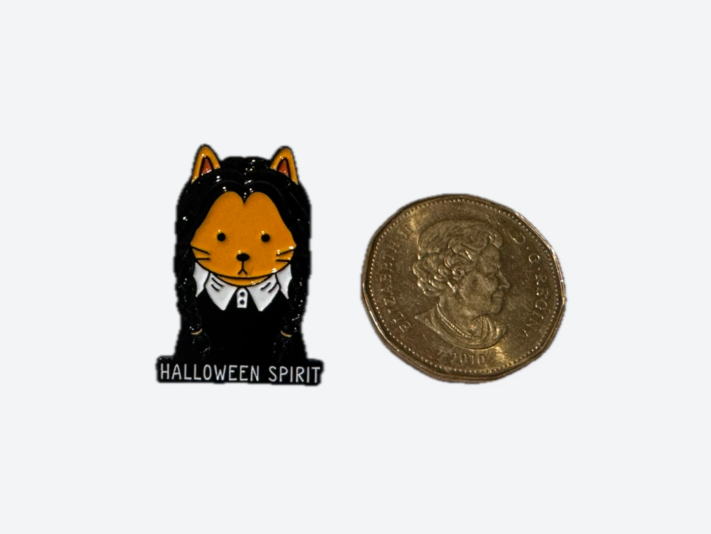 Halloween Spirit Wednesday Cat enamel pin - photo 2