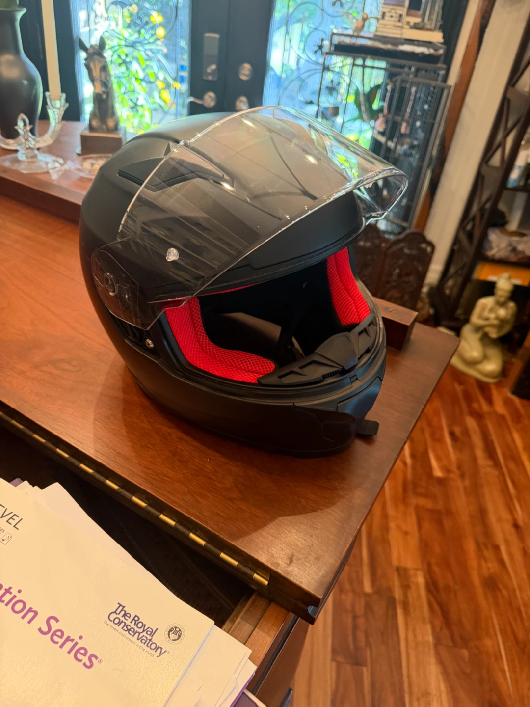 ILM Motorcycle Helmet - Matte Black