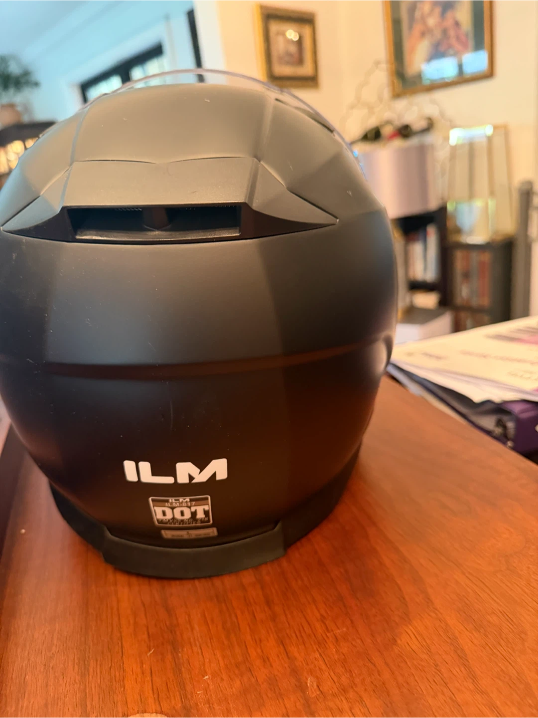 ILM Motorcycle Helmet - Matte Black - photo 2