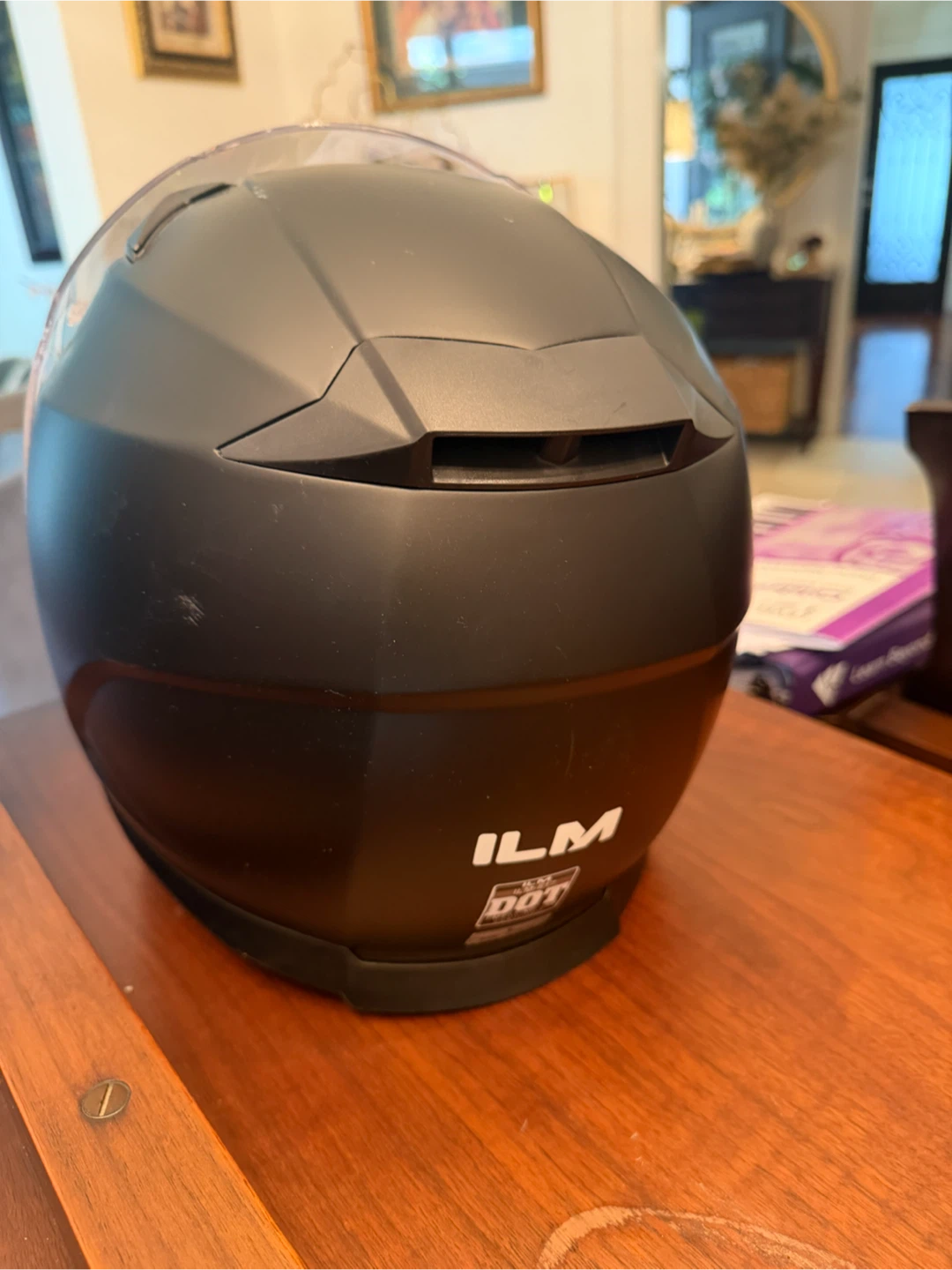 ILM Motorcycle Helmet - Matte Black - photo 3