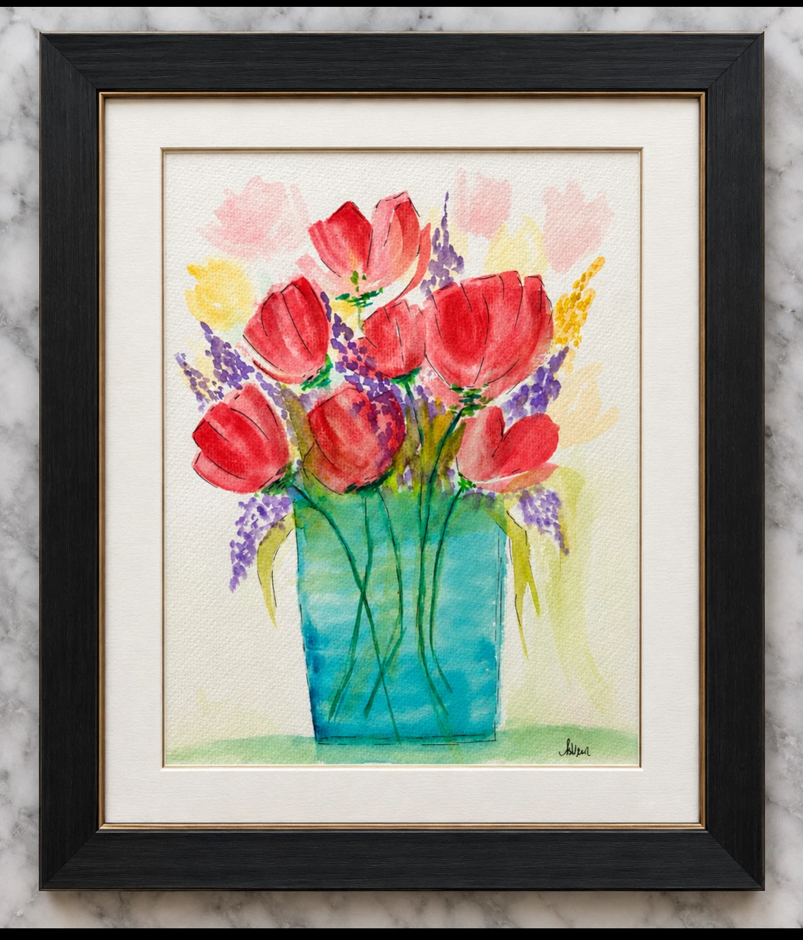 Original Watercolour Floral Painting
