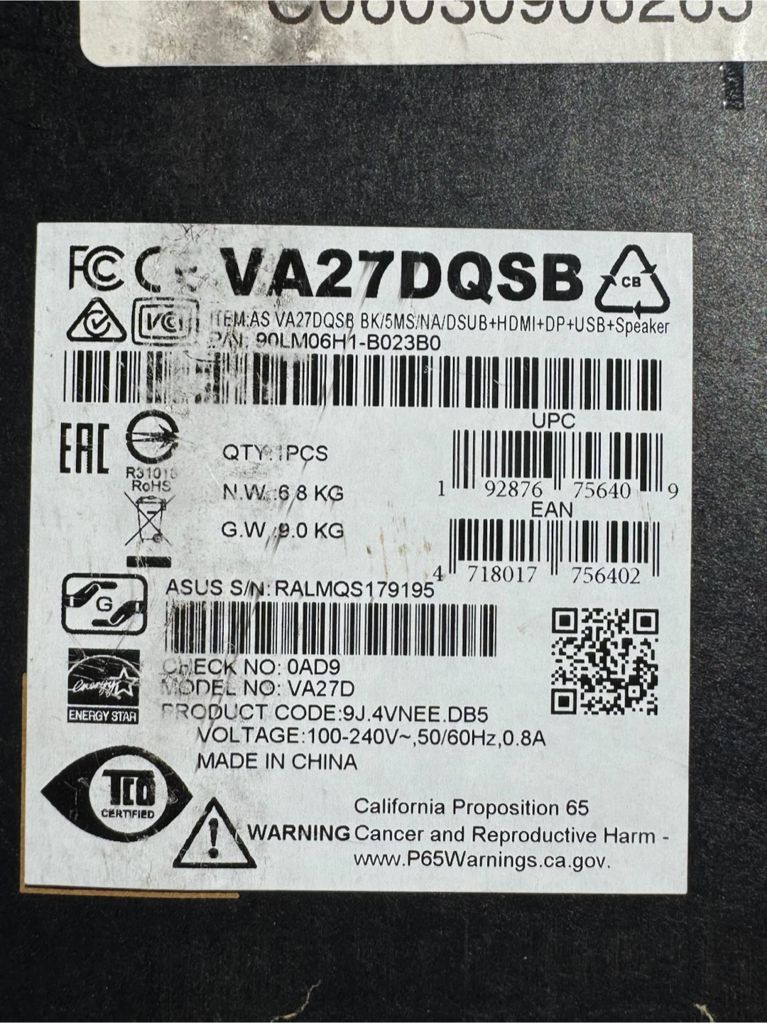 ASUS VA27D 27-inch IPS Monitor - photo 3