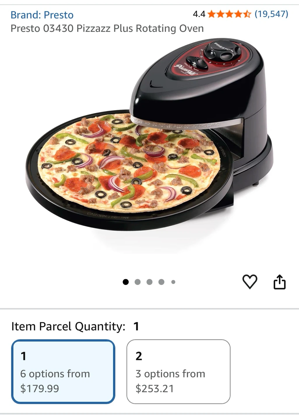 Presto Pizzazz Plus Rotating Pizza Oven - photo 3
